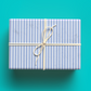 Blue and White Striped Wrapping Paper Sheets