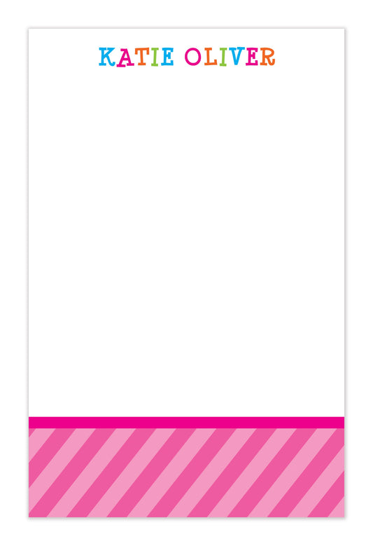 Funky Pink Letters Notepad