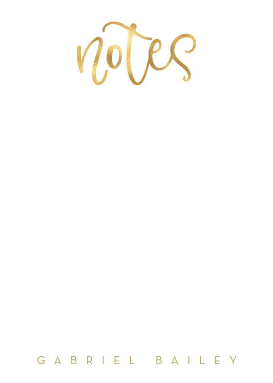 Golden Notes Notepad