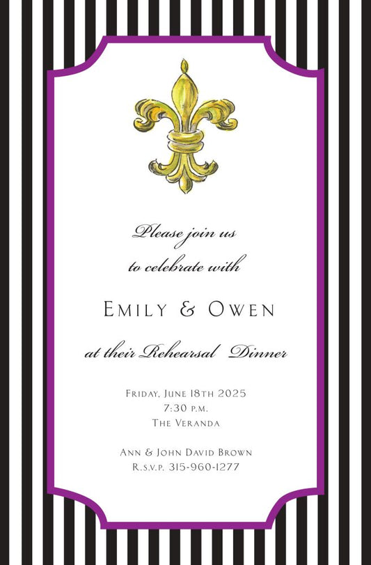 Fleur de Lis Invitation