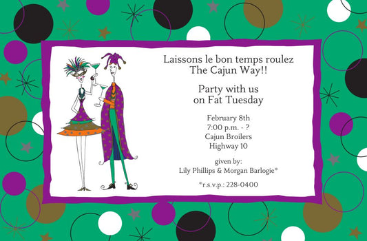 Mardi Gras People Invitation