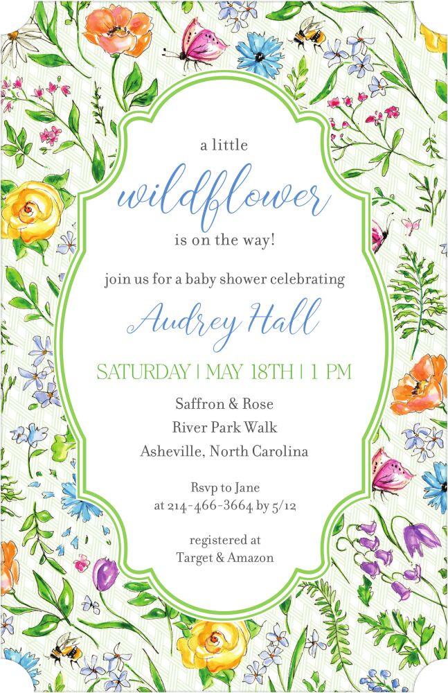 Handpainted Botanical Garden Invitation