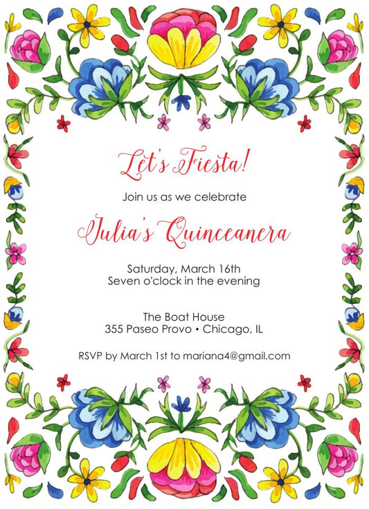 Floral Fiesta Invitation