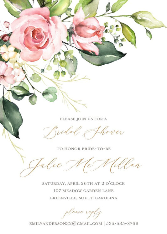 English Rose Invitation