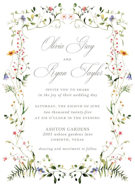 Paradise Garden Serenade Invitation