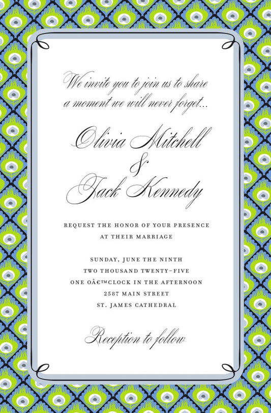 Feathers Trim Invitation