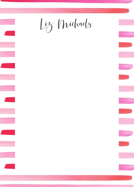 Watercolor Stripes Notepad