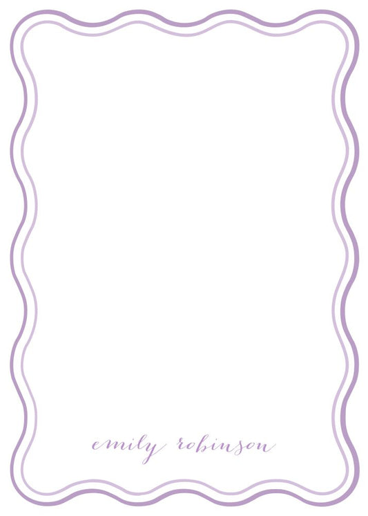 Double Wave Thin Border Notepad