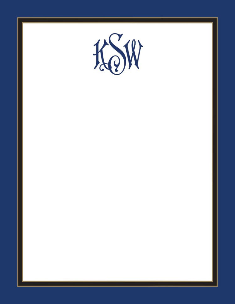 Navy Edge & Black Border Notepad