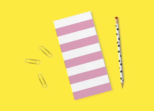 Pink & White Striped Notepad – Fun & Functional for Everyday Notes! 💕