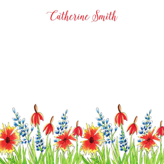 Texas Wildflowers Square Notepad